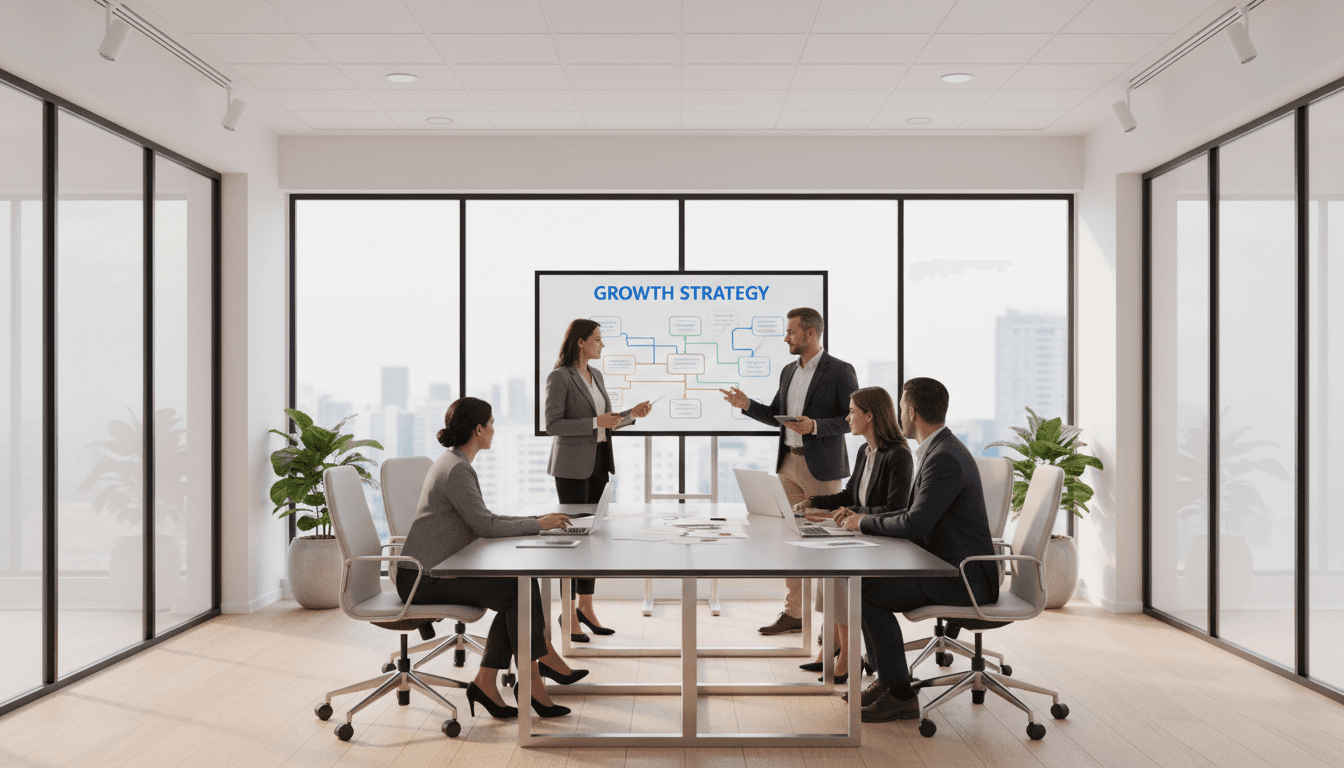 Marketing team collaborating
