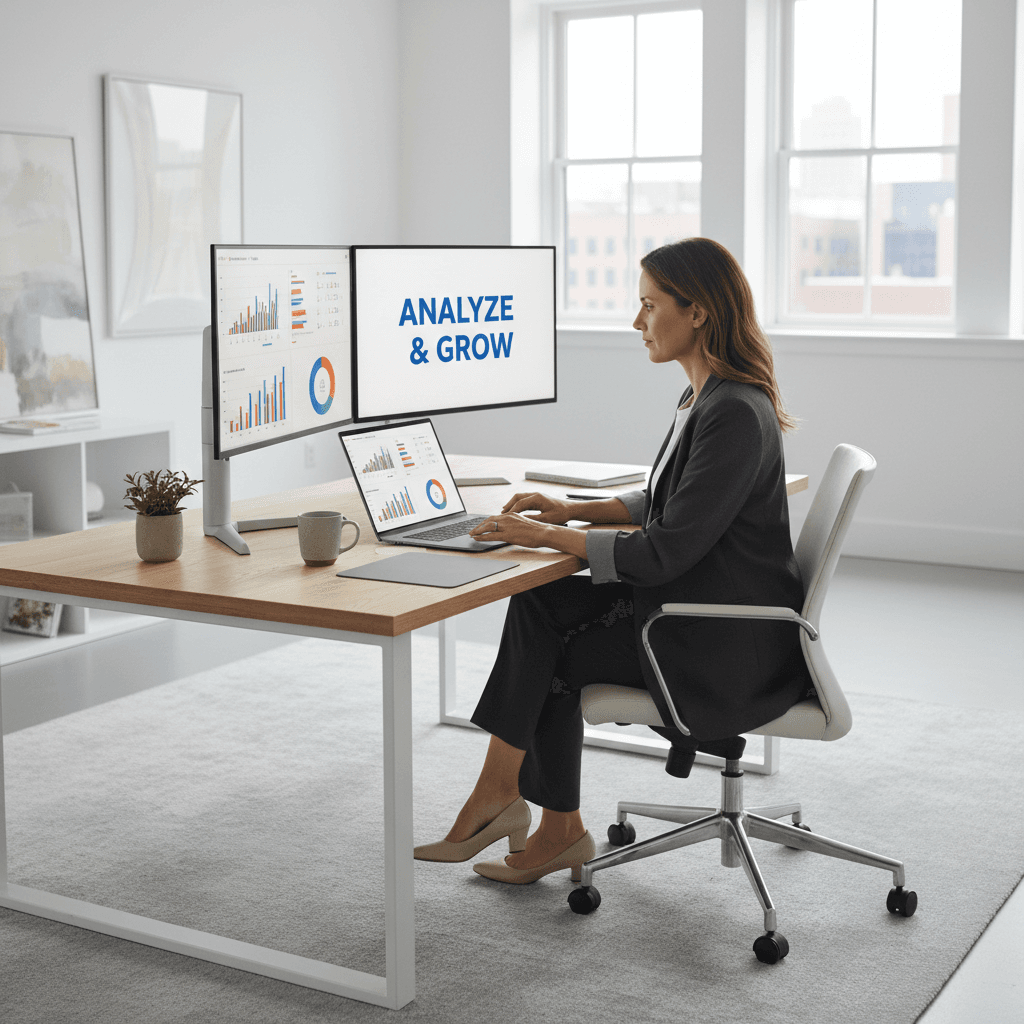 Digital marketing professional at work