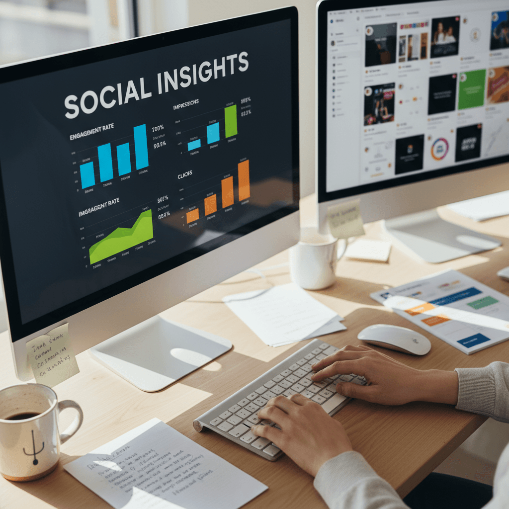 Digital marketing professional analyzing campaign performance
